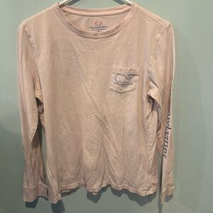 Vineyard Vines Breast Cancer Pink Ribbon Long Sleeve Shirt Size M